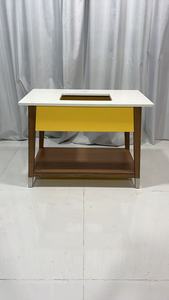Mobile Lavabo Commerciale per Camere d'Albergo, Lavabo da <span class=keywords><strong>Bagno</strong></span> Freestanding con Top in Quarzo, Gambe in Metallo e Vano Contenitore Aperto per Hotel di Lusso - Product Image 3