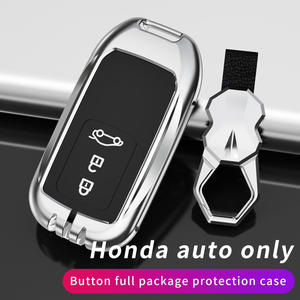 Funda para llave de coche con logotipo personalizado y tapa de cuero y Metal para <span class=keywords><strong>Honda</strong></span> Accord Civic City <span class=keywords><strong>CRV</strong></span> Jazz Vezel, accesorios para soporte de FRV DE LA HR-V - Product Image 6