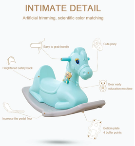 Sécurité Enfants Adaptés Dessin Animé Balance Intérieure Rouler Pas Cher Bébé Cheval À Bascule En Plastique - Product Image 3