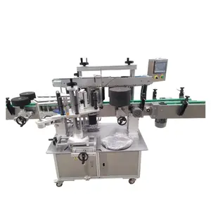 automatic double side plastic oil bucket labeling machine