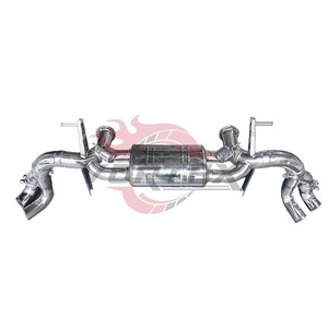 ท่อไอเสีย Vortex SS304 Valvetronic สำหรับ Audi R8 V10 5.2L ปี 2018-2023 ระบบ Catback เพิ่มสมรรถนะ พร้อมท่อ X-Pipe และปลายท่อแบบ Exotic Racing Muffler - Product Image 4