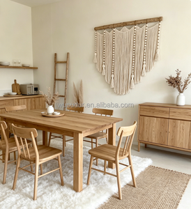 Tapisserie murale en <span class=keywords><strong>macramé</strong></span> Driftwood <span class=keywords><strong>avec</strong></span> perles en <span class=keywords><strong>bois</strong></span> et longues franges, grande décoration murale bohème pour la tête de lit de la chambre - Product Image 3