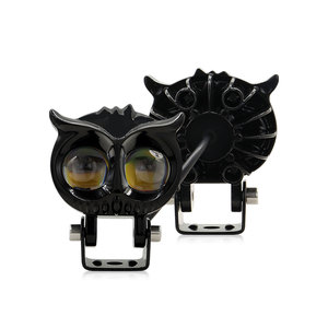 LELANPU Lampe Moto Accessoires Phares Moto Projecteur LED Moto <span class=keywords><strong>en</strong></span> Forme de Hibou <span class=keywords><strong>2</strong></span>,6 Pouces <span class=keywords><strong>2</strong></span> Lentilles Projecteur de Travail - Product Image 1