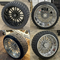 Jantes monobloc forgées Viaol Super Single 24x14J 26x16J 8x170 8x180 à rayons multiples entièrement polies, compatibles F250 F350