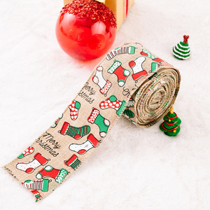 Dekorasi Natal Kartun Pita Linen Kreatif dan Strip Pohon Kecil untuk Acara Halloween DIY Dikemas dalam Kantong - Product Image 6