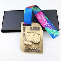 Medallas Fabricante Venta al por mayor Sublimación 3D Metal Gold Award Trofeos y medallas Kick Boxing personalizado Karate Medalla internacional