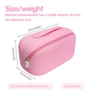 Silicone Eco-Friendly Durable Large Capacity <b>Makeup</b> <b>Bag</b> with Custom Logo Waterproof Zipper Portable <b>Travel</b> & Daily Use - Product Image 4