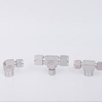 SS316 Stainless Steel Compression Tube Fittings Manufacturer High Pressure Tees Elbows Unions Threaded Adapters 1/4 to 1inch