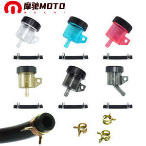 Depósito de Aceite de Freno para Motocicleta Motochi con Abrazadera de Manguera, Transparente y de Color, para Modificación de Carreras - Product Image 1