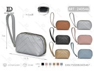 Women's Half Circle Coin <b>Purse</b> With Wrist Strap 5 Inch Microfiber Synthetic Leather Zip Closure <b>Small</b> Capacity All Seasons - Product Image 1