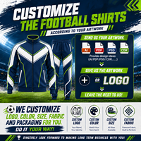 Expédition rapide, maillot de football, entraînement, uniforme d'équipe léger, design entièrement personnalisé, haut de football à manches longues confortable