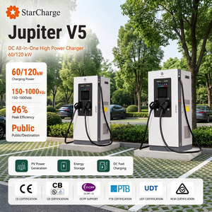 เครื่องชาร์จรถยนต์ไฟฟ้า Starcharge Jupiter V5 120kW CCS2 150-1000Vdc แบบหัวชาร์จคู่ ประสิทธิภาพ 96% หน้าจอ 10.4 นิ้ว สำหรับใช้งานเชิงพาณิชย์ - Product Image 1
