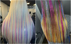 Extensiones <span class=keywords><strong>de</strong></span> Cabello Trenzado Sintético Recto <span class=keywords><strong>de</strong></span> 90 cm, Resistentes al Calor, con Brillo Brillante, para Fiestas - Product Image 2