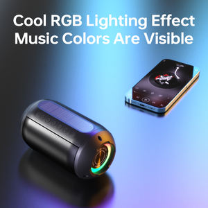 Altavoz Inalámbrico Portátil con Correa, Entrada AUX para Tarjeta TF, Graves <span class=keywords><strong>de</strong></span> 15 W, Luz Ambiental Colorida para Ciclismo y Viajes - Product Image 5