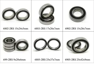 Bicycle Front Rear Hub Wheel Bearing 18287 6802 6902 6903 15267 Stainless Steel Bike Deep Groove Ball Bearing 18x28x7mm 18287RS