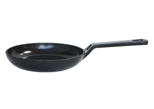 Poêle à frire <span class=keywords><strong>en</strong></span> <span class=keywords><strong>fonte</strong></span> à poignée unique avec tapis résistant à la chaleur, idéale pour les œufs et les steaks au petit-déjeuner, compatible avec les plaques à <span class=keywords><strong>induction</strong></span> et à gaz - Product Image 1