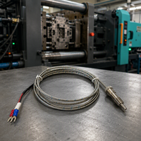 Sonde de température à thermocouple à baïonnette de type K, câble de 1 m, 2 m, 3 m, 5 m, 0-600 ℃   pour machine de moulage par injection de type J