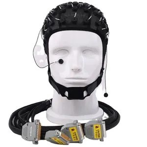 EEG-auriculares con Sensor de electrodos, dispositivo Sintered Ag/AgCl de 128 canales, sombrero médico EEG para máquina EEG