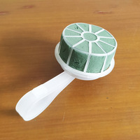 Support de bouquet Qibai avec poignée en résine phénolique PP, mousse florale et boue pour décoration de mariage DIY ronde
