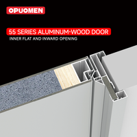 Fabricant chinois de premier plan, portes de chambre d'hôtel en aluminium sur mesure, portes coupe-feu minimalistes, finition moderne, portes intérieures en bois coupe-feu