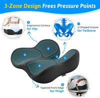 Coussin de siège ergonomique en mousse à mémoire de forme pour soulager la douleur du coccyx et de la sciatique, antidérapant, pour chaise de bureau, voiture, fauteuil roulant