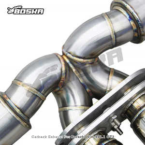 Escape Trasero Personalizado para Porsche 911 991/991.1 GT3 4.0L 2015-2018, Silenciador Boska de Acero Inoxidable, Tubo de Escape Directo con Puntas - Product Image 5
