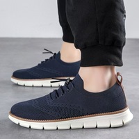 Chaussures décontractées pour hommes grande taille, confortables, à enfiler, avec logo personnalisable, empeigne en maille respirante, légères, tendance automne
