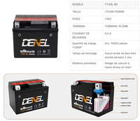 Batterie acide YTX4L-BS batterie AGM pour moto Scooter ATV Quad Dirt / Pit Bike 110/125 CC 12V4Ah MOTO batterie