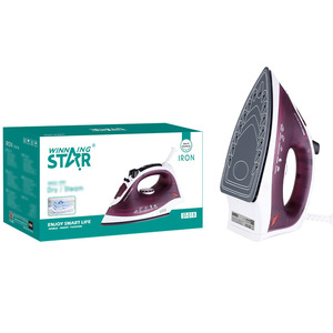 Plancha eléctrica Winning Star ST-018 con suela de cerámica, plancha de vapor en seco, estándar del Reino Unido y la UE - Product Image 1