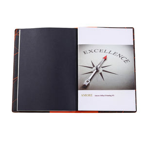 LABON — Journal de voyage en cuir personnalisable, agenda de voyage, feuille d'or, avec papier de recharge - Product Image 5