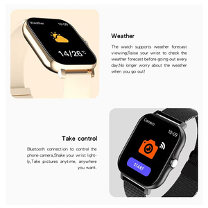 Montre connectée tendance pour femme <span class=keywords><strong>ou</strong></span> homme, montre connectée de 1,69 pouce pour téléphones Android et iOS, étanche avec écran tactile couleur - Product Image 3