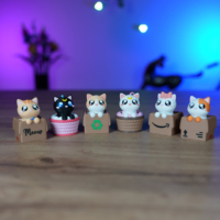 Jouet mécanique anti-stress en forme de chat mignon, interrupteur à clic, portable, marque FUSEJOY, en PLA, boîte surprise, cadeau pour enfants