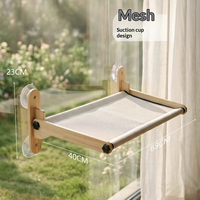 Grand arbre à chat en bois avec hamac, griffoir suspendu style capsule spatiale, structure d'escalade et lit suspendu - Transfrontalier