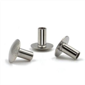Remaches semitubulares de aluminio, remaches sólidos de cabeza redonda avellanada, remaches de acero al carbono y acero inoxidable - Product Image 1