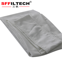 SFFILTECH Sac filtrant en maille de 7 pouces avec anneau en acier, chaussette filtrante anti-poussière en polyester pour ciment