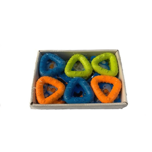 Giocattolo triangolare per cani, 12 pezzi, in gomma colorata, per cani - Product Image 1
