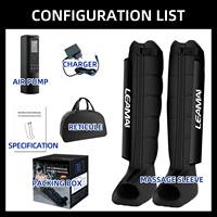 Bottes de récupération par compression d'air sans fil avec logo personnalisé, système de massage complet des jambes, appareil de pompe DVT