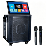 Máquina de Karaoke Profesional para Exteriores de 12 Pulgadas y 100W, Pantalla Táctil de 15.4 Pulgadas con Visualización de Letras, Sistema de Audio BT para Fiestas KTV