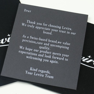 Custom Size Small Jewelry <b>Box</b> Thank You Card <b>Black</b> Thank You Card Greeting Cards for Small Business Velvet Greeting Card - Product Image 4
