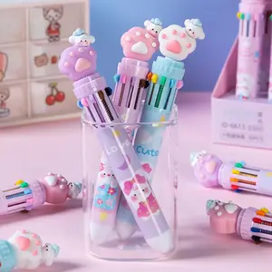 Logo personnalisé promotionnel imprimant le stylo à bille multicolore imprimé polychrome avec le modèle