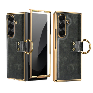 Vetao เคสโทรศัพท์หนัง PU ลายม้าสุดหรูสำหรับ <span class=keywords><strong>Galaxy</strong></span> <span class=keywords><strong>Z</strong></span> <span class=keywords><strong>Fold</strong></span> 7 6 5 4 3 <span class=keywords><strong>2</strong></span>นิ้วแหวนป้องกันหน้าจองานฝี<span class=keywords><strong>มือ</strong></span>ด้วยไฟฟ้า - Product Image 5