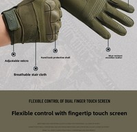 Gants tactiques à doigts entiers en cuir microfibre anti-choc pour la moto, la course, le tir, le paintball et l'entraînement en extérieur