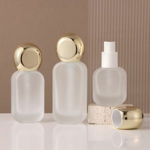 Stock Disponible Matériel d'Emballage Kit de Soins de la Peau Bouteille en Verre Dépoli Vide Adaptée pour Essence Lotion Crème Visage Logo Imprimable - Product Image 5