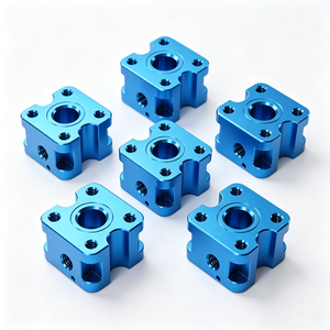 Bloque de Válvulas de Aluminio 6061 Mecanizado por CNC, Personalizado OEM, Base de Colector, Anodizado Azul, Piezas Mecánicas Hidráulicas/Neumáticas - Product Image 6