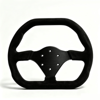 Volant de course en daim de type D à 6 trous de 310 mm, volant universel pour jeux de simulation de course sur PC, simulation automobile, vente en gros