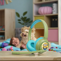 Earphone Nirkabel Profesional Qualcomm Binaural untuk Anak, Pelindung Pendengaran Over-ear, ENC BT 5.5 untuk Bermain, Belajar, dan Tidur