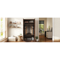 Lit mezzanine en bois avec table, fabriqué en Chine, signifiant en ourdou « armoire », Ouganda