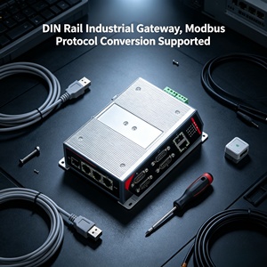 เกตเวย์อุตสาหกรรม IoT แบบติดตั้งบนราง DIN รองรับ 4G <span class=keywords><strong>LTE</strong></span> ซิมคู่ RS485 Modbus MQTT TCP UDP โหมดโปร่งใสสำหรับอุปกรณ์เก่า - Product Image 1