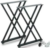 Pieds de meubles en métal de style industriel moderne pour table basse, bureau d'ordinateur, table à manger, revêtement en poudre OEM, cuisine