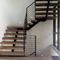 Bande décorative en bois et aluminium, 1 place, faisceau lonaléger pour escaliers, intérieur et extérieur, Style moderne